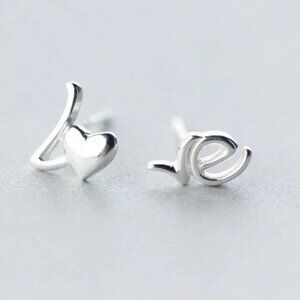 Sterling Silver 925 Love Stud Earrings